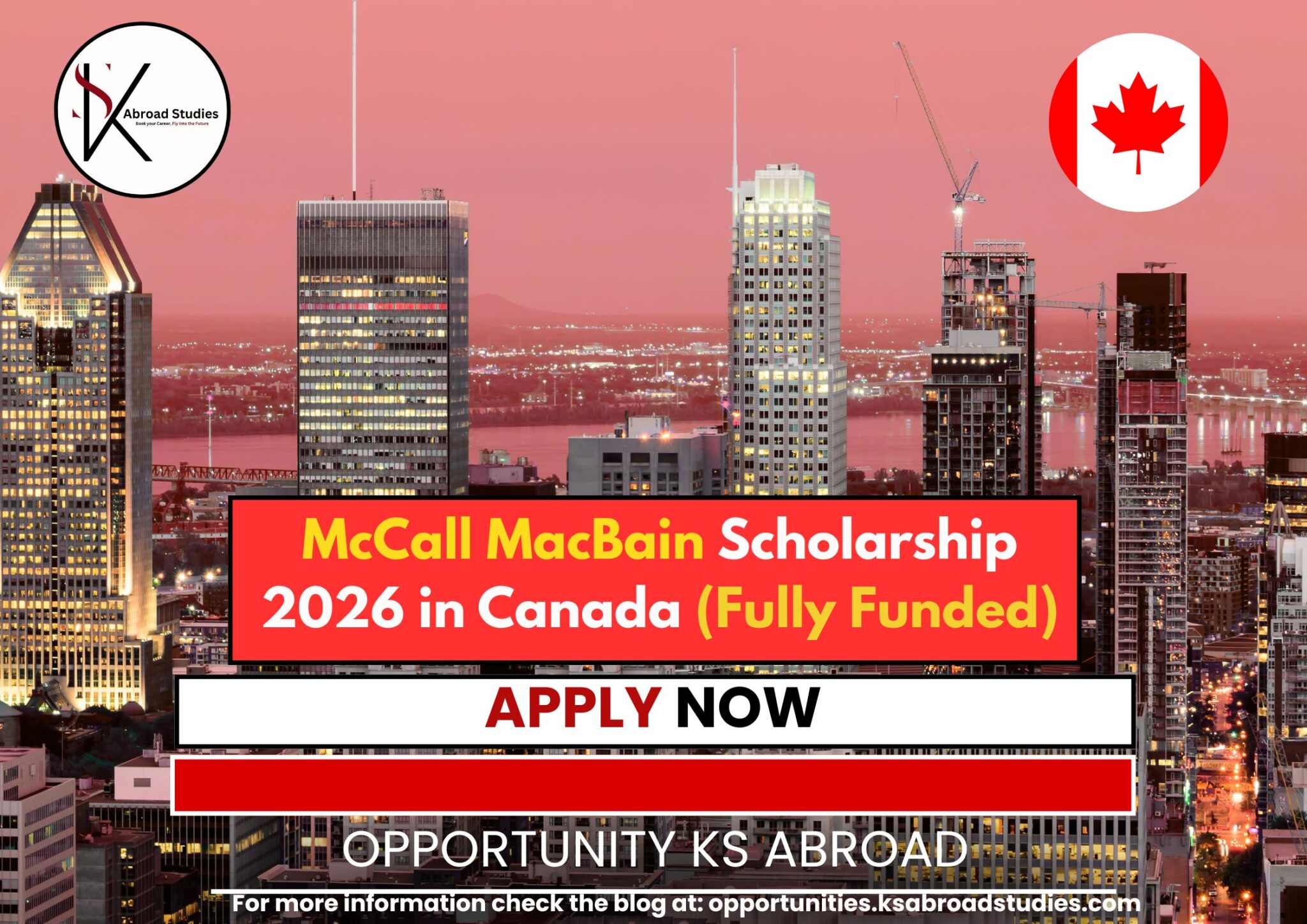 Mccall Macbain Scholarship 2026 In Canada Fully Funded Ksa Broad